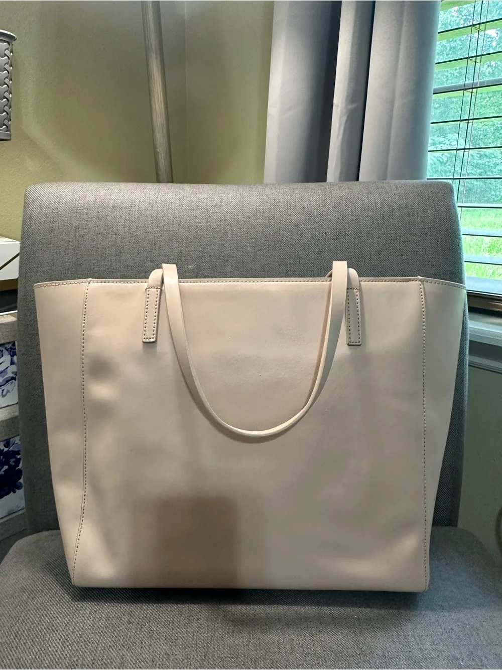 kate spade Pale Pink Leather Tote with Gold Logo